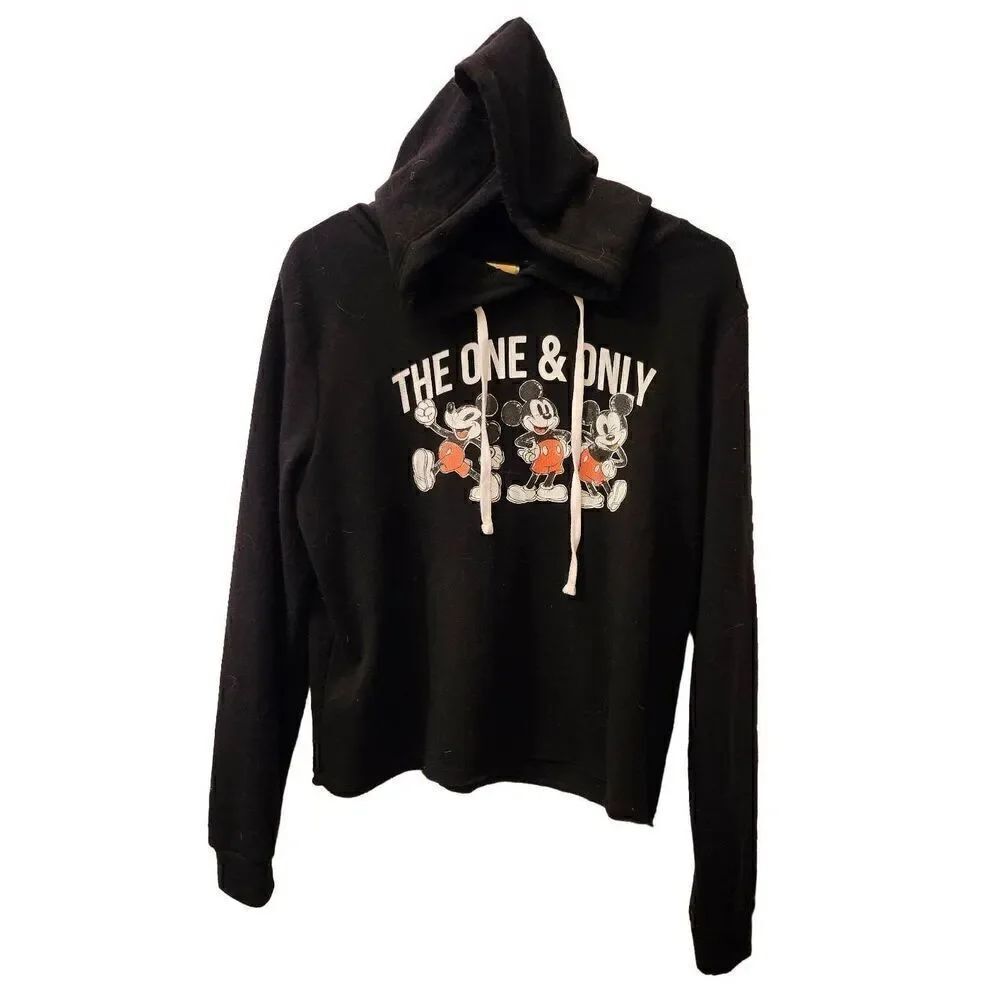Disney “The One & Only” Mickey Mouse Woman’s Black Supper Soft Hoodie~ Size XLar